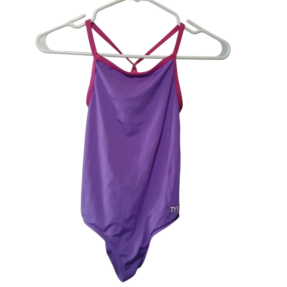 TyR One Piece Purple Pink Bathing Suit Size Large